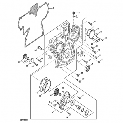 Group 44: Timing Gear Cover &amp; Water Pump  第44組：正時(shí)齒輪蓋和水泵&ldquo;GM93289,&rdquo;&ldquo;GM93285,&rdquo;&ldquo;GM91650,&rdquo;&ldquo;GM85414,&rdquo;&ldquo;GM8541