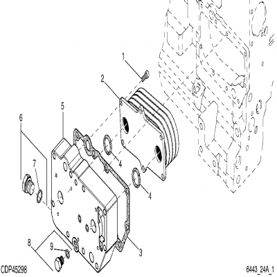 Group 59--1: Engine Oil Cooler  第59-1組：發(fā)動機機油冷卻器